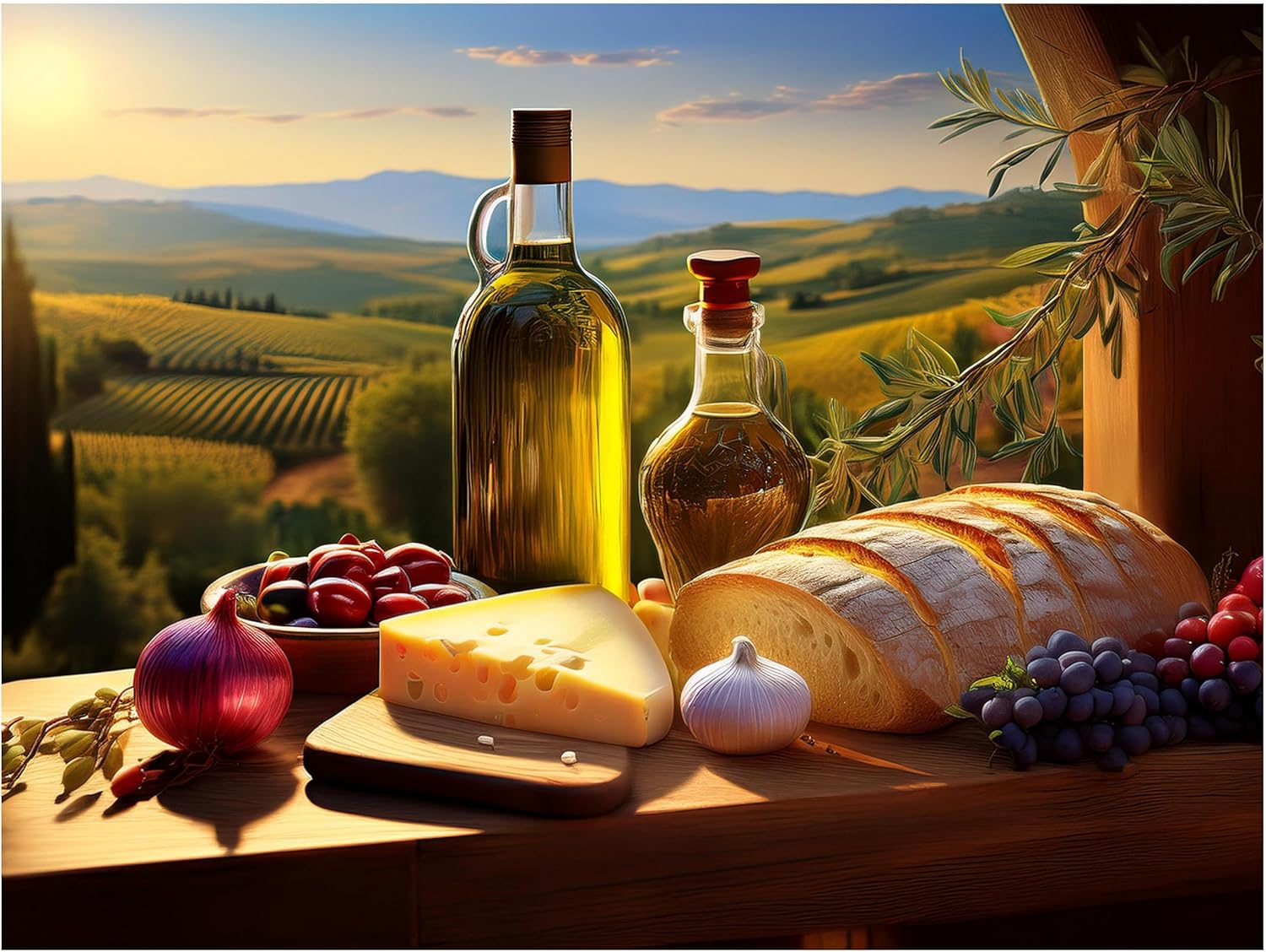 Tile Mural Still Life Rustic Country Breakfast Kitchen Backsplash Marble Ceramic - Picture 2 of 16