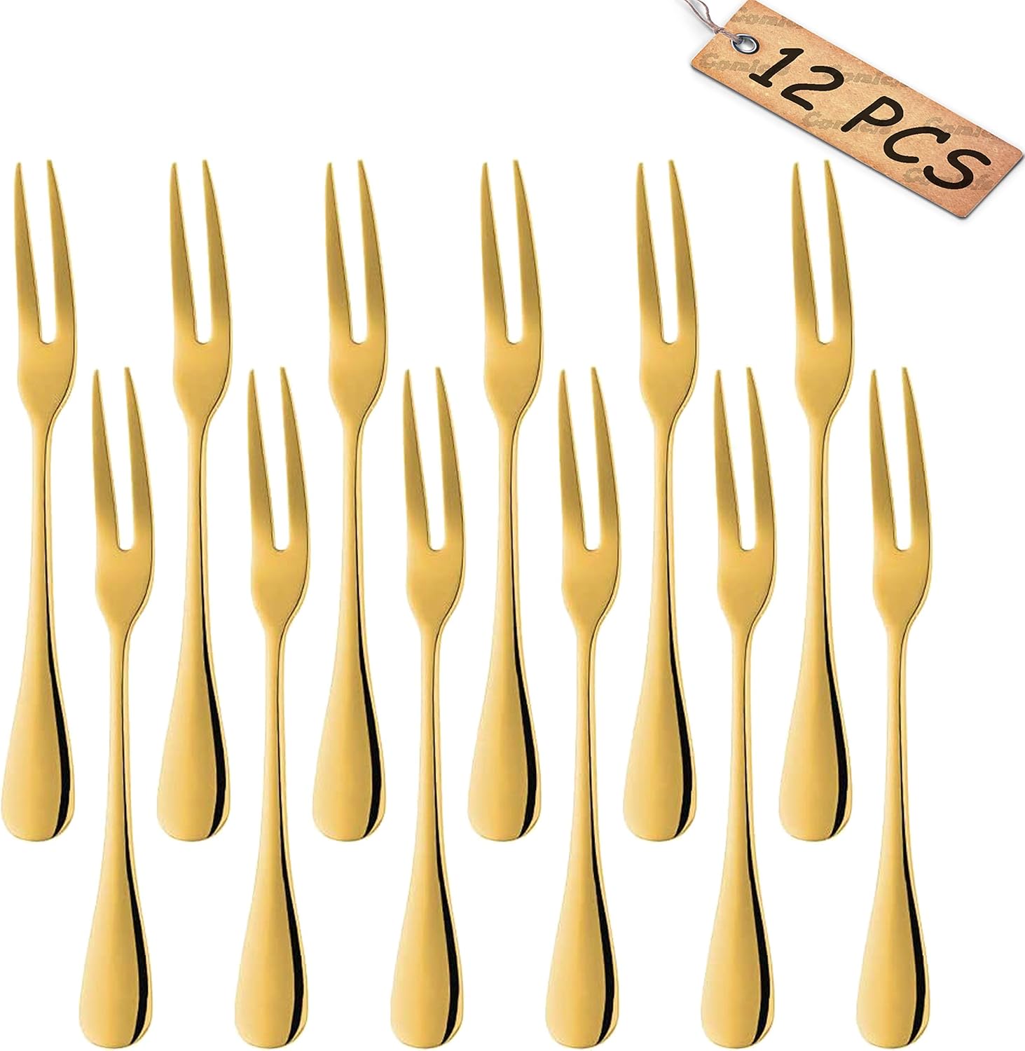 12-Piece Stainless Steel Forks Portable Luxury