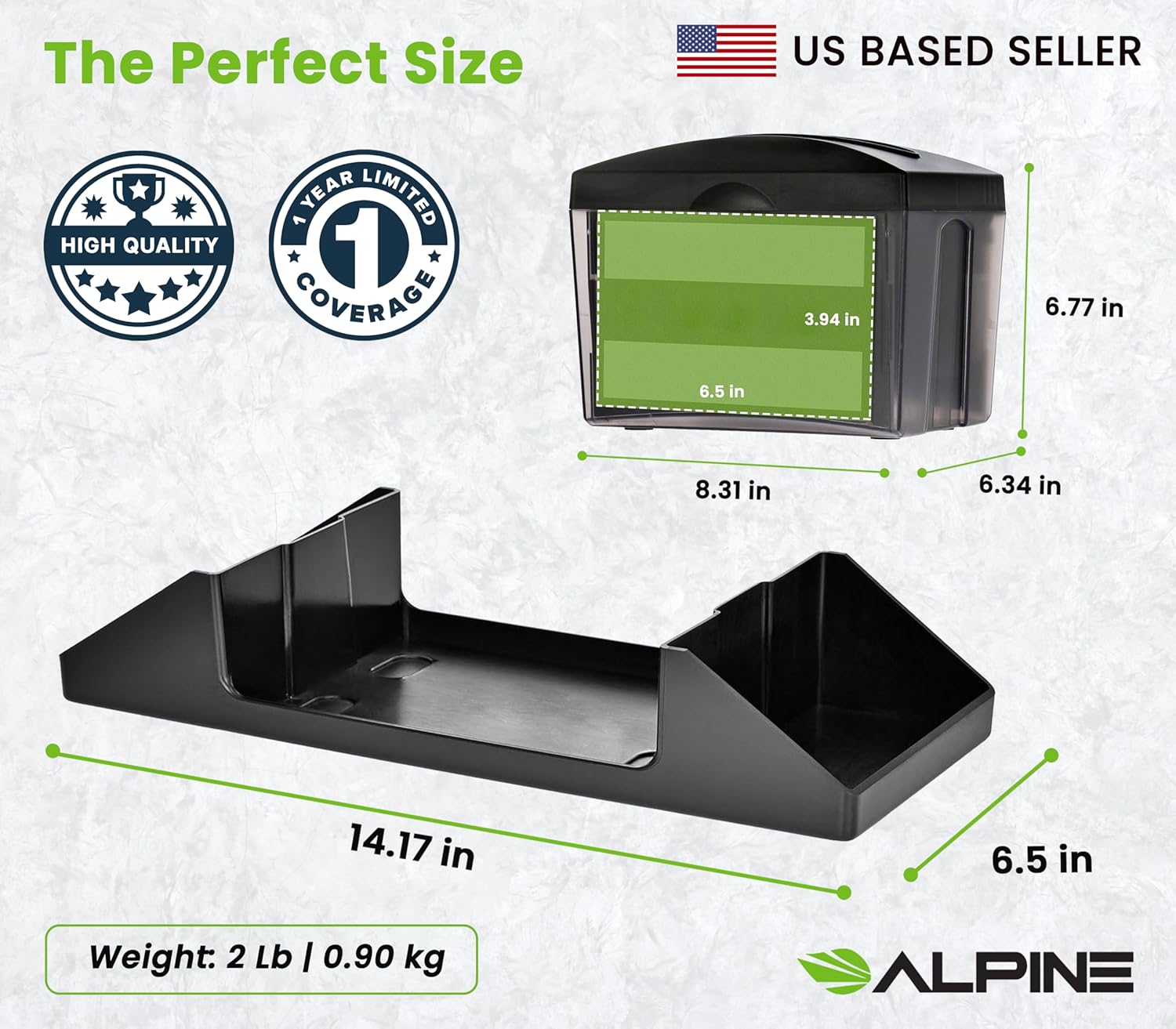 Alpine Tabletop Commercial Napkin Dispenser