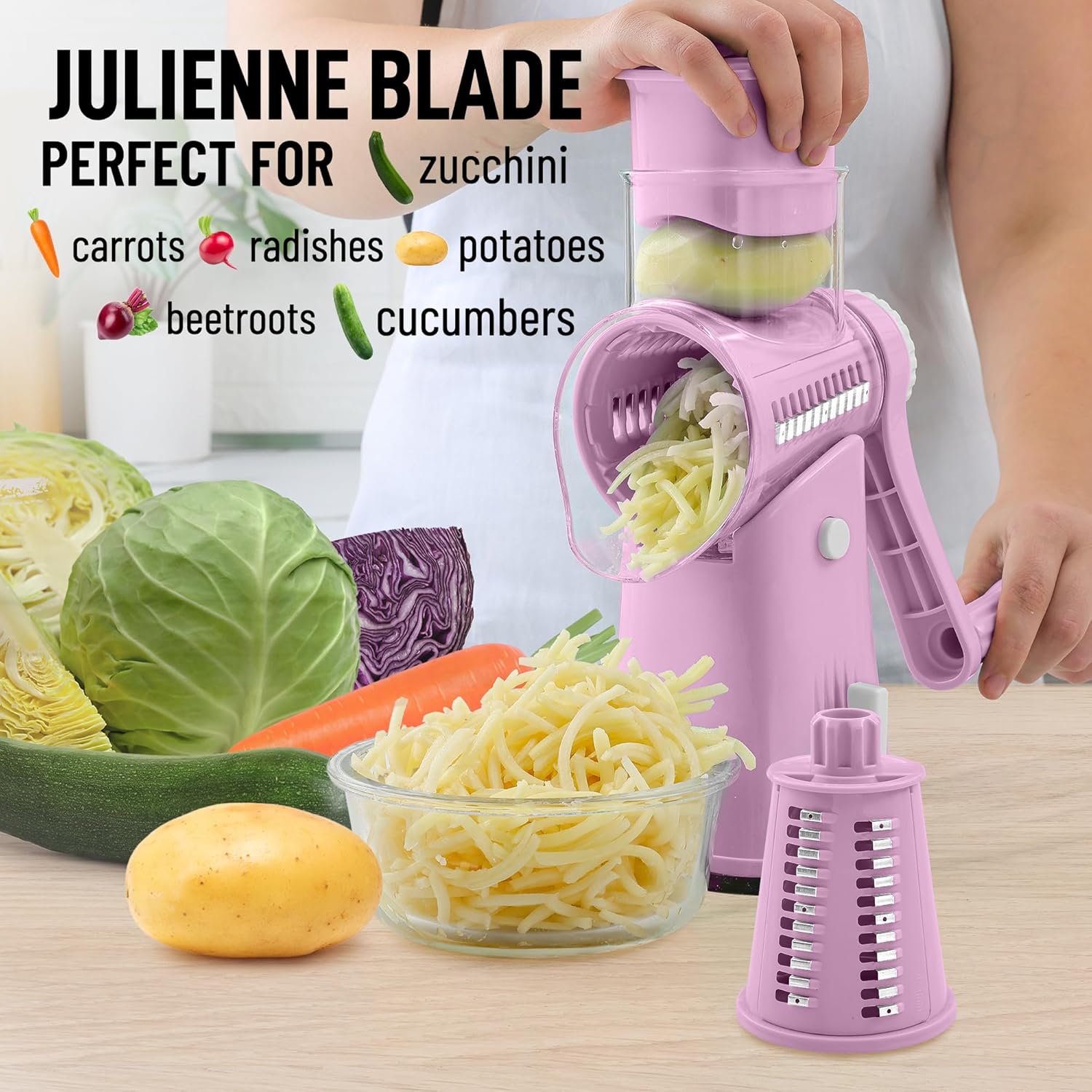 Zulay Kitchen Grater Easy to Use Stainless Steel for Busy Home Chefs