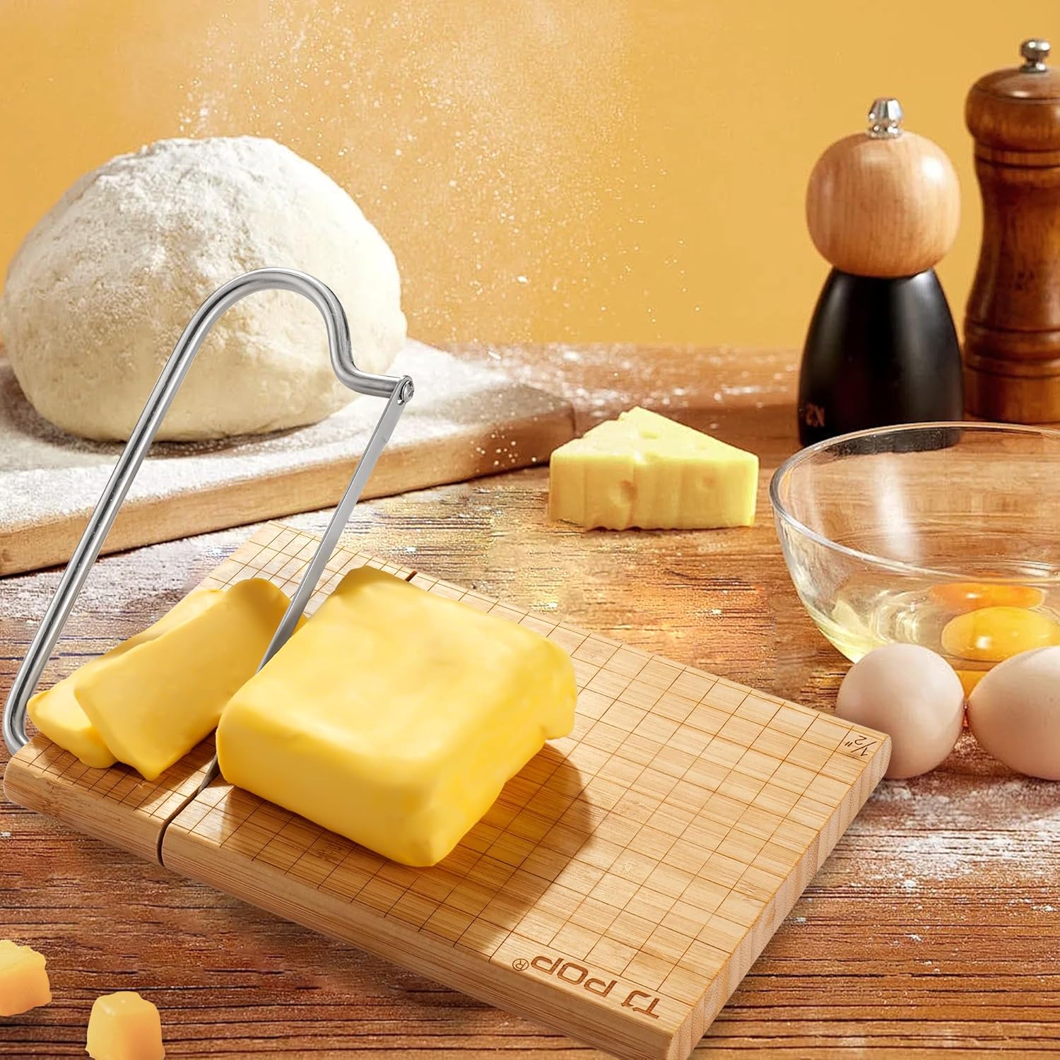 Bamboo Cheese Slicer Eco-Friendly Durable 10x8 inch