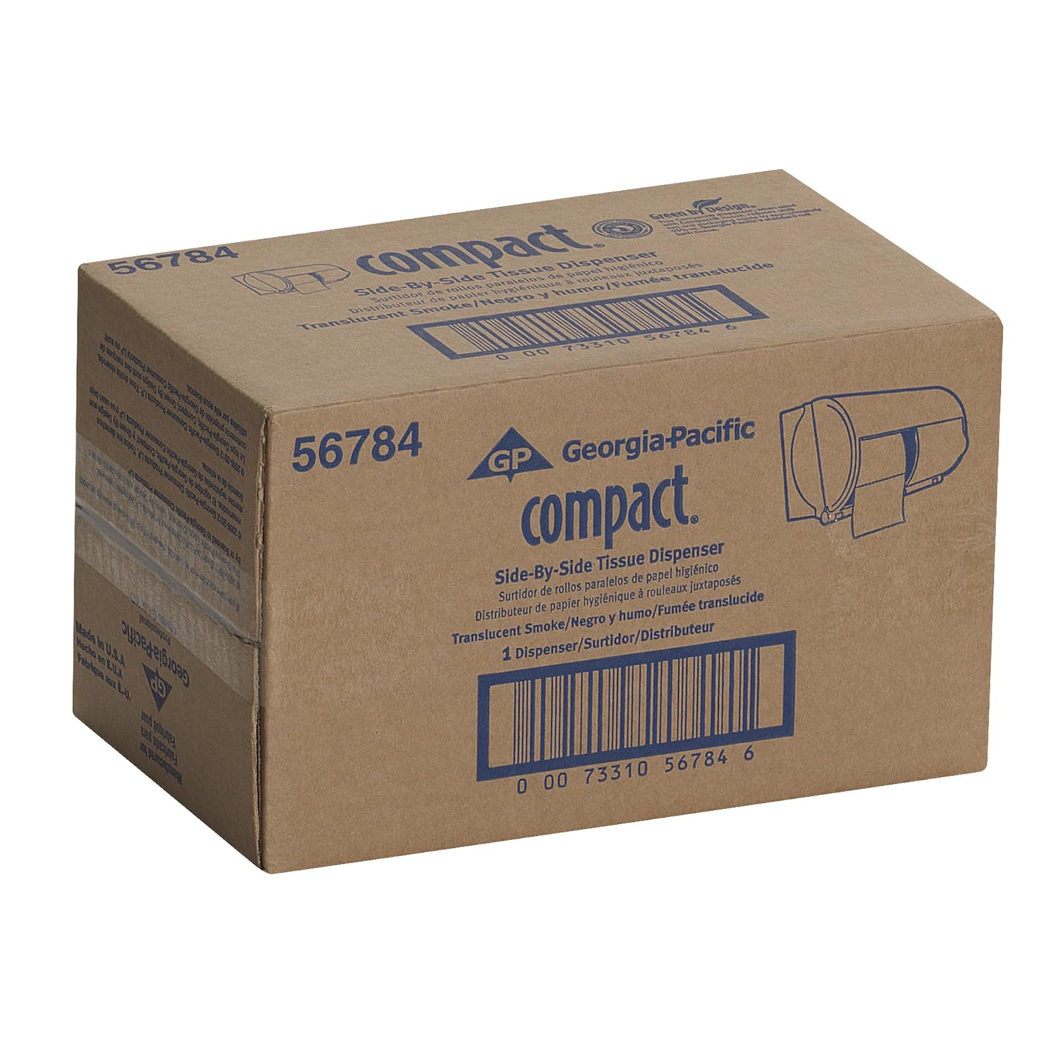 Compact 2-Roll Coreless Toilet Paper Dispenser with Key Lock