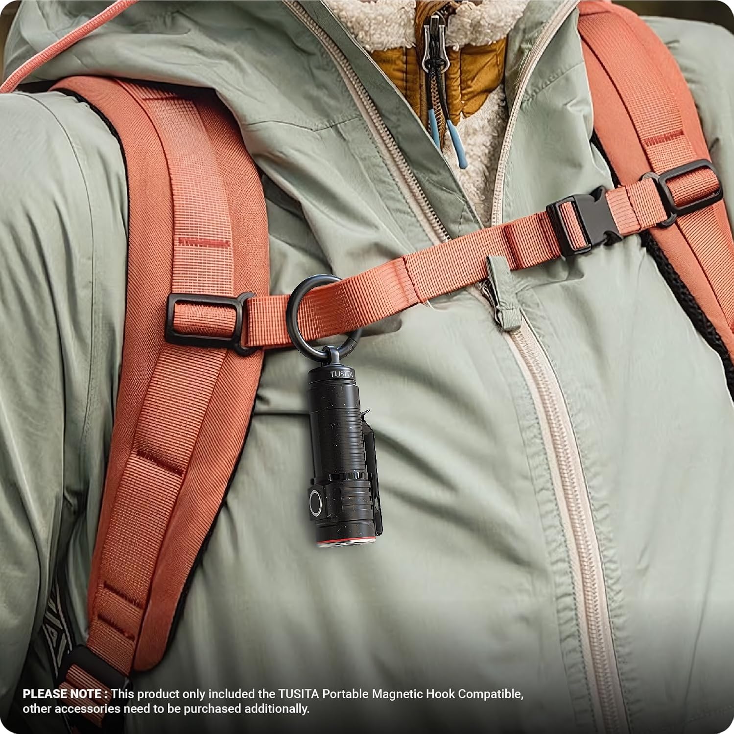 TUSITA Magnetic Hook for Olight NEBO Flashlights - Compact Reliable