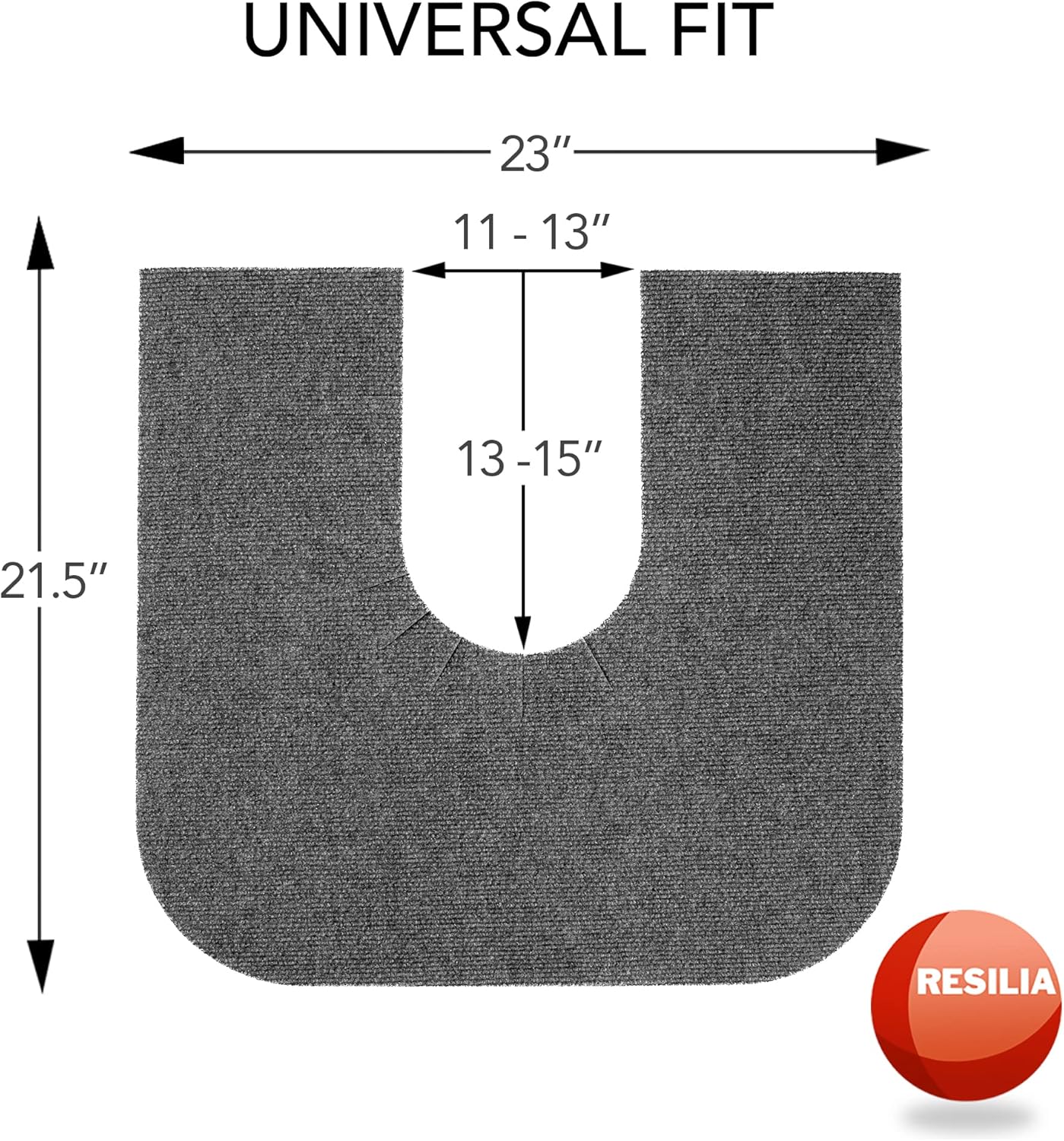 RESILIA Universal Rounded Potty Mat - 4 Pack Charcoal 1