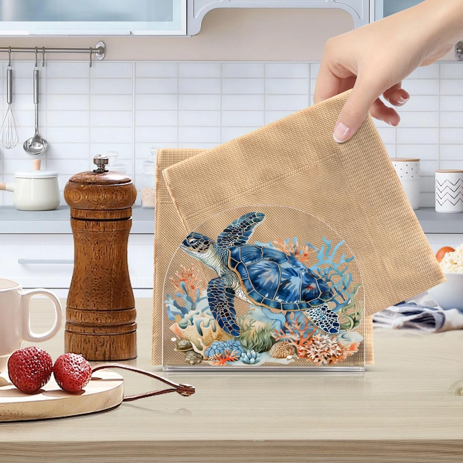 Seahorse Swimming Napkin Holder