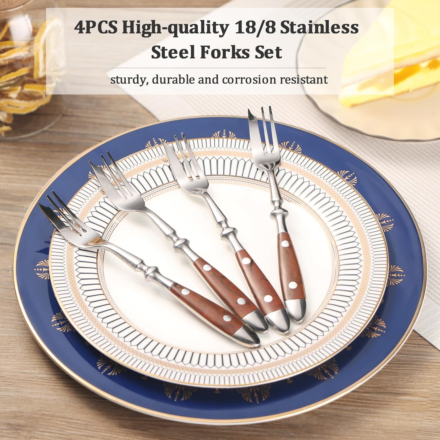 CherHomePastry Forks Set of 4