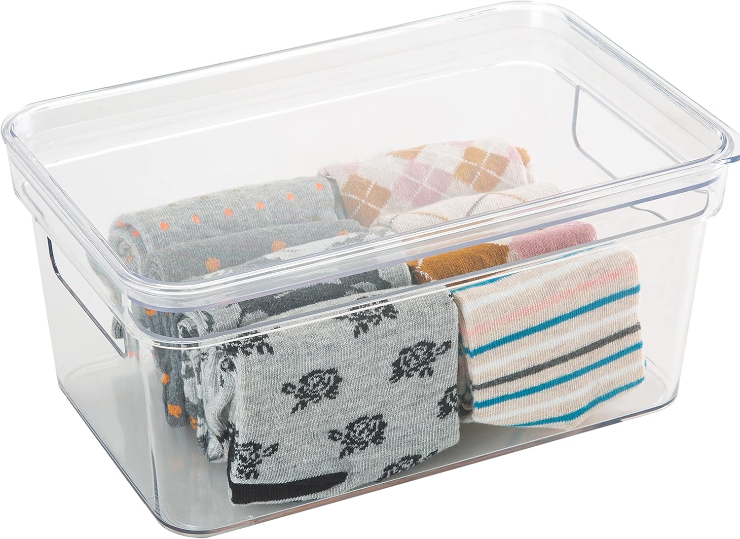Simplify Small Lidded Storage Bin with Handles