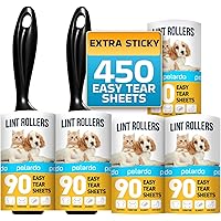 5-Pack Polardo Large Lint Rollers for Pet Hair, Sticky, Remover for Couch, Clothes Furniture and Carpet. Dog Hair Remover Cat Hair, Animal Fur, Fuzz (300 Sticky Sheets)
