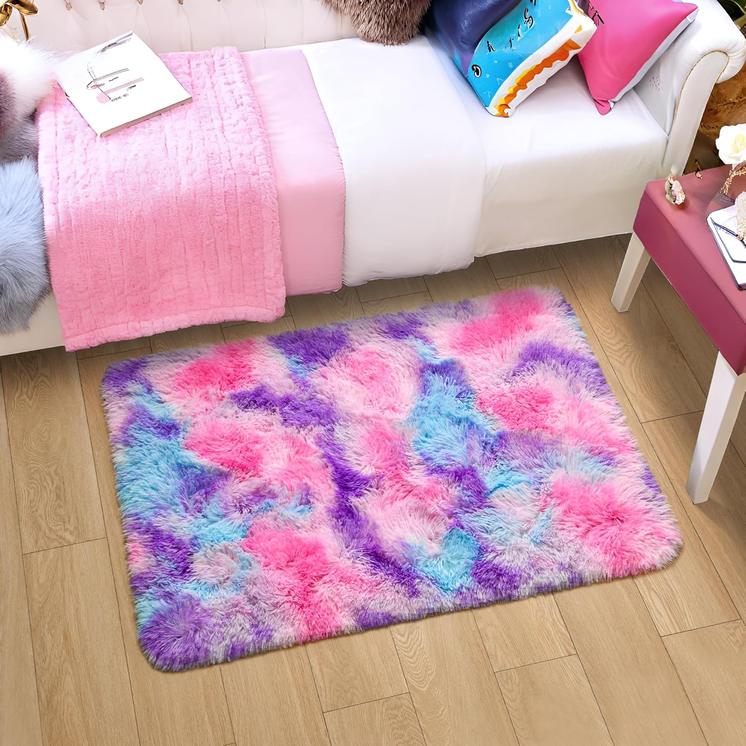 Tepook Soft Rainbow Rug for Girls Room