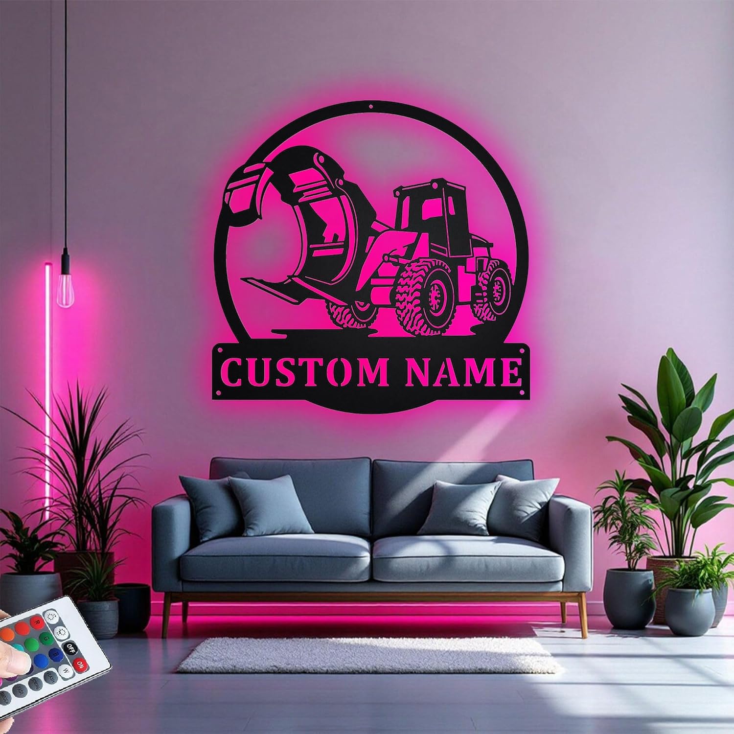 Personalized Metal Wall Art with LED Lighting