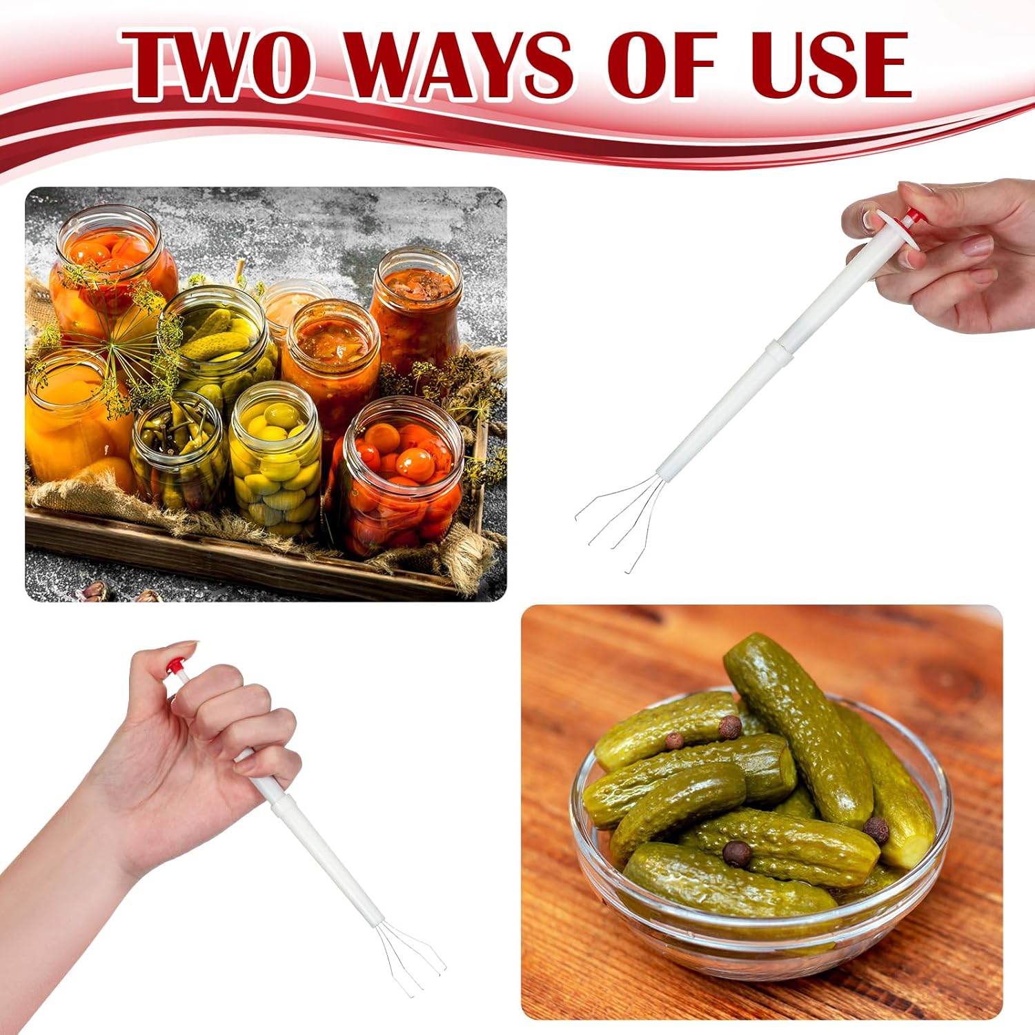 Meekoo Set of 2 Pickle Grabber Tools