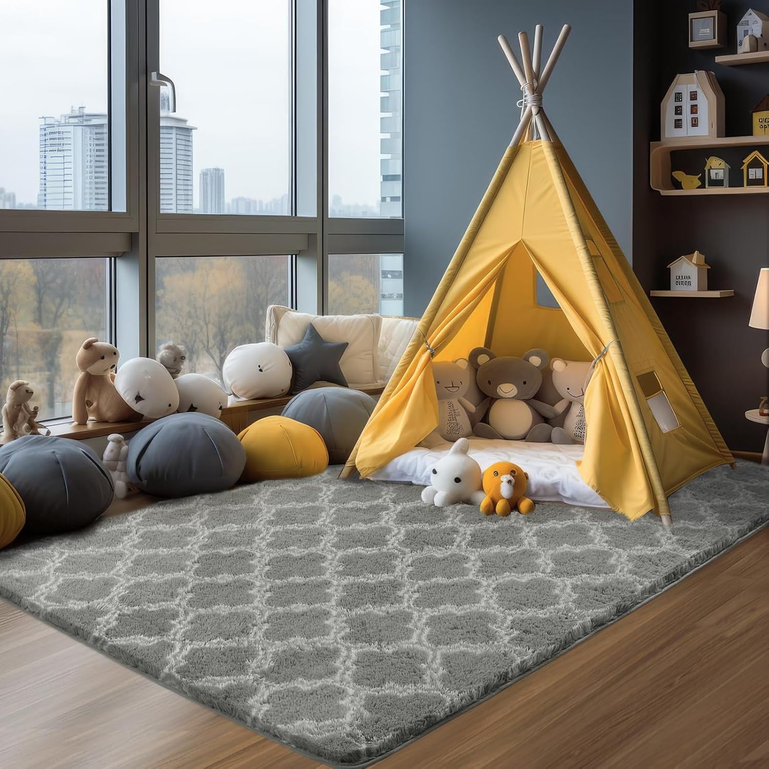 Puremy Plush 4x6 Area Rug High Pile