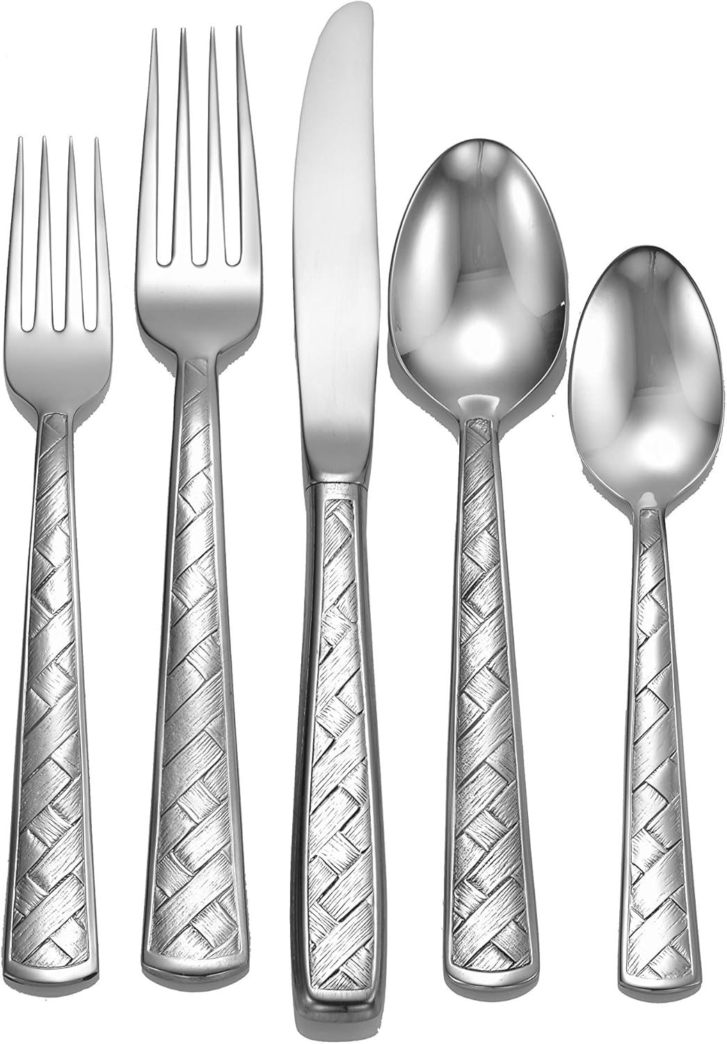Liberty Tabletop Weave 45 Piece Flatware Set for 8