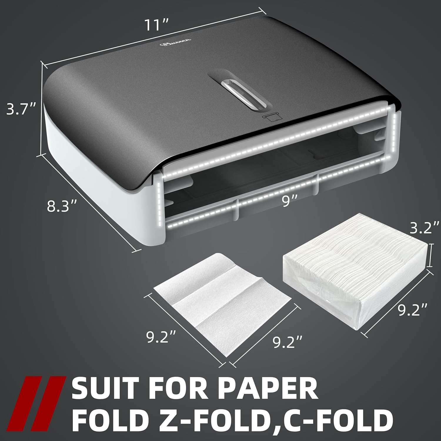 Bathroom Dispenser Waterproof Easy Install Durable Plastic 2-Pack