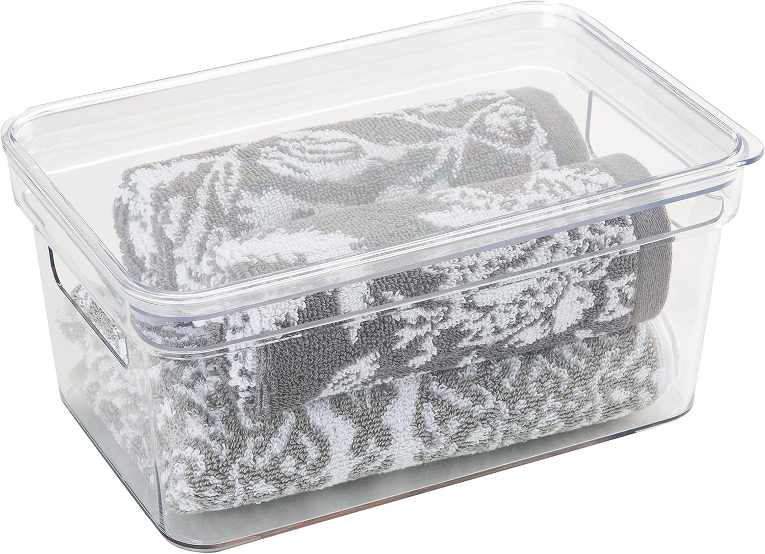 Simplify Small Lidded Storage Bin with Handles