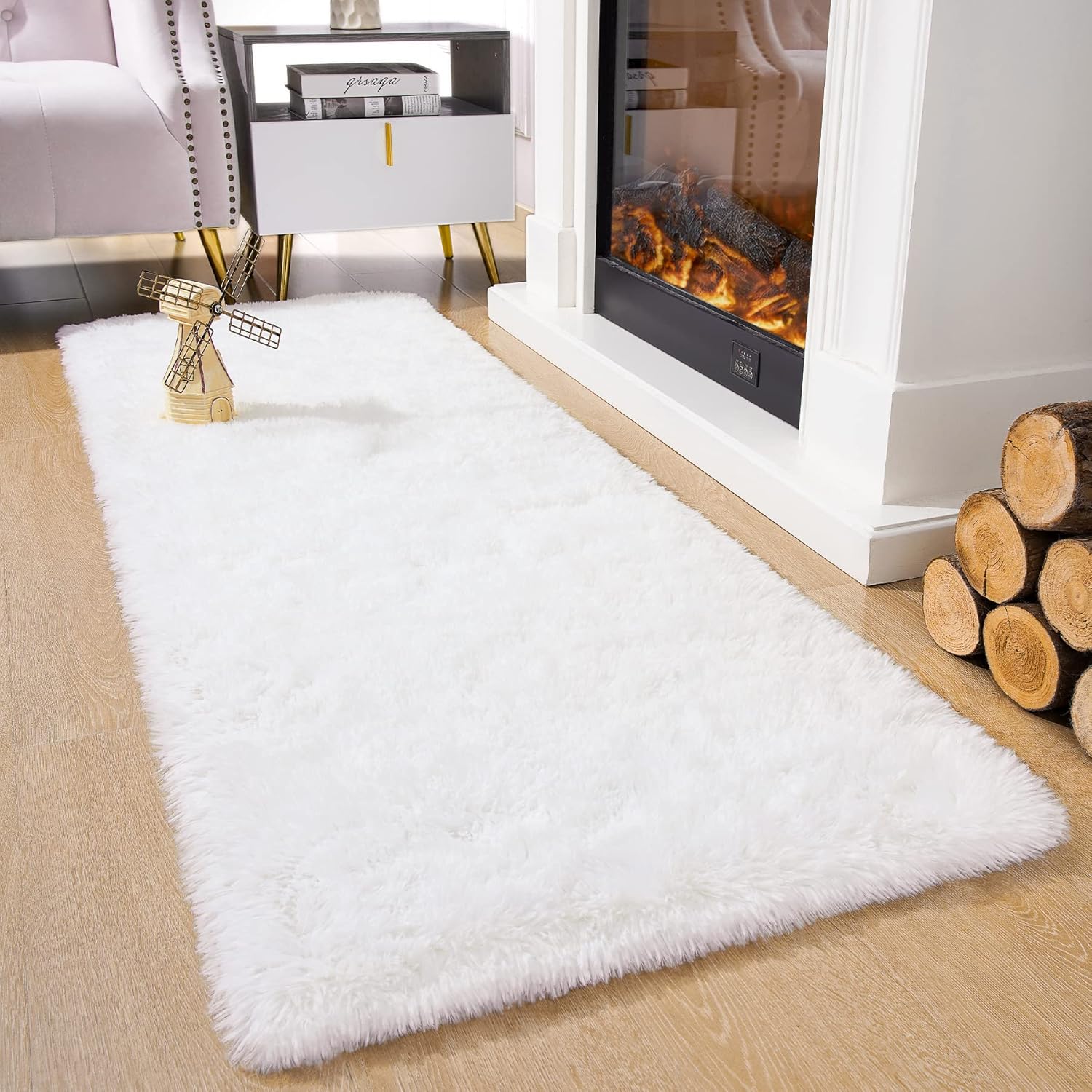 Chicrug Soft Plush Runner Rug 2x6 Feet Cream
