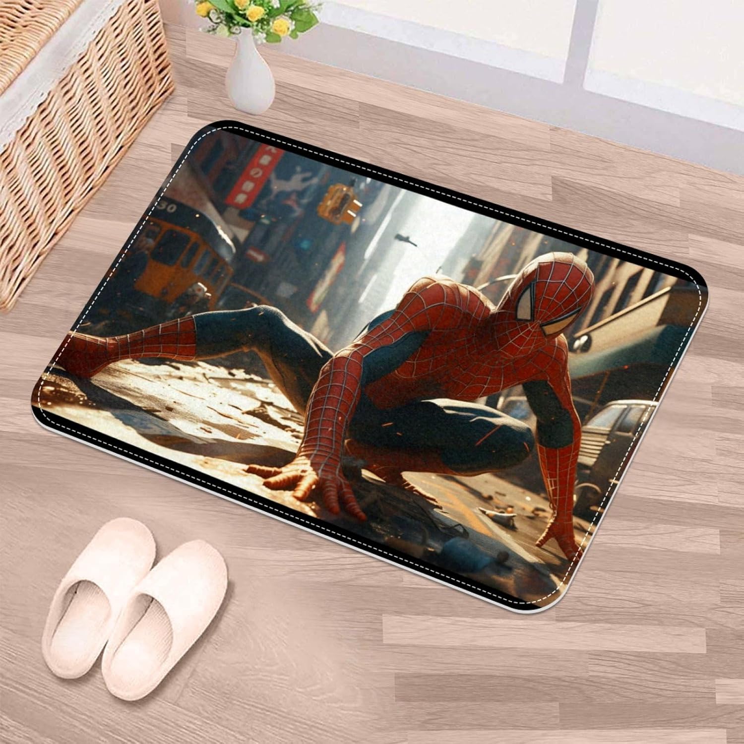 Spiderman Floor Rugs - Machine Washable 80x50cm