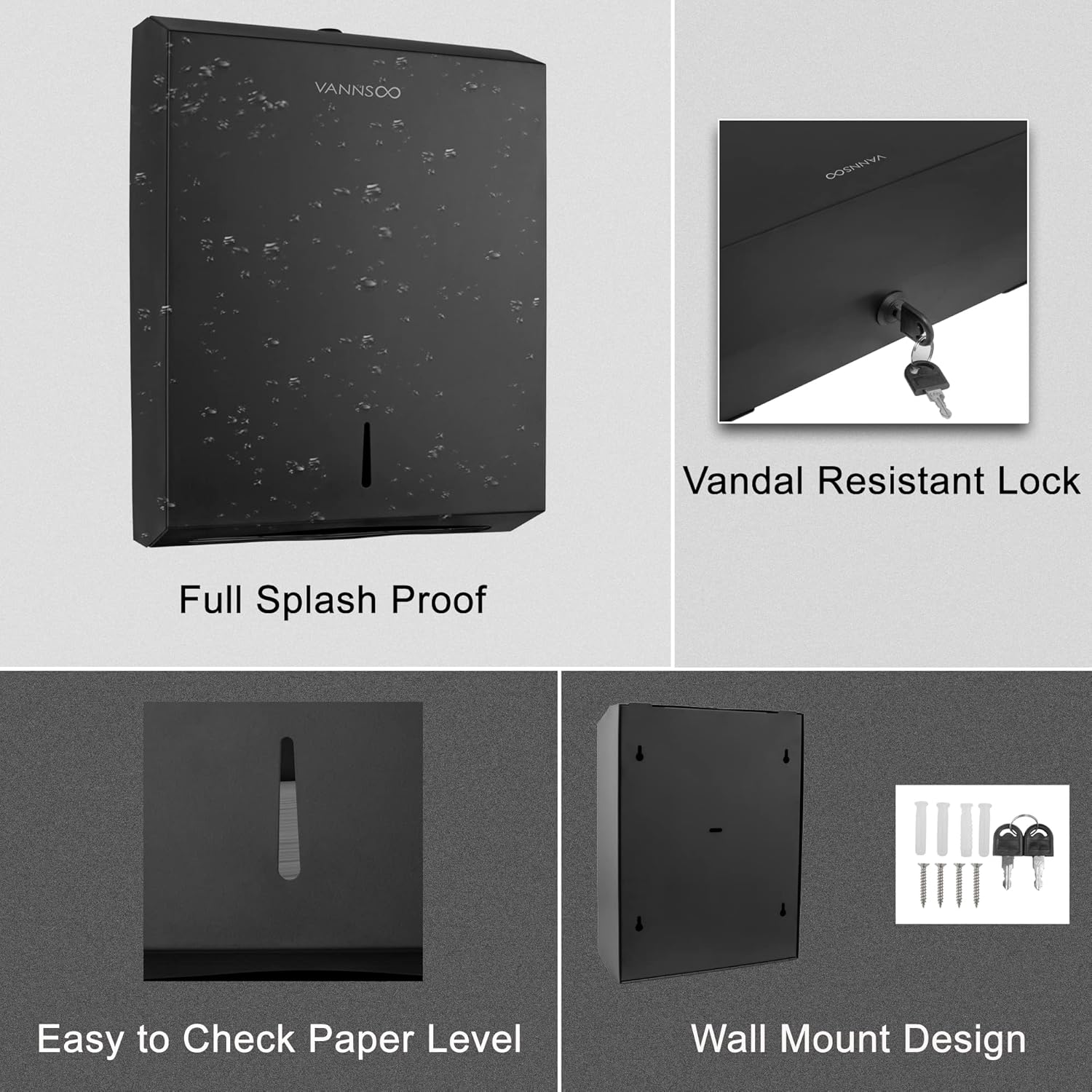 Durable Stainless Steel Commercial Paper Towel Dispenser