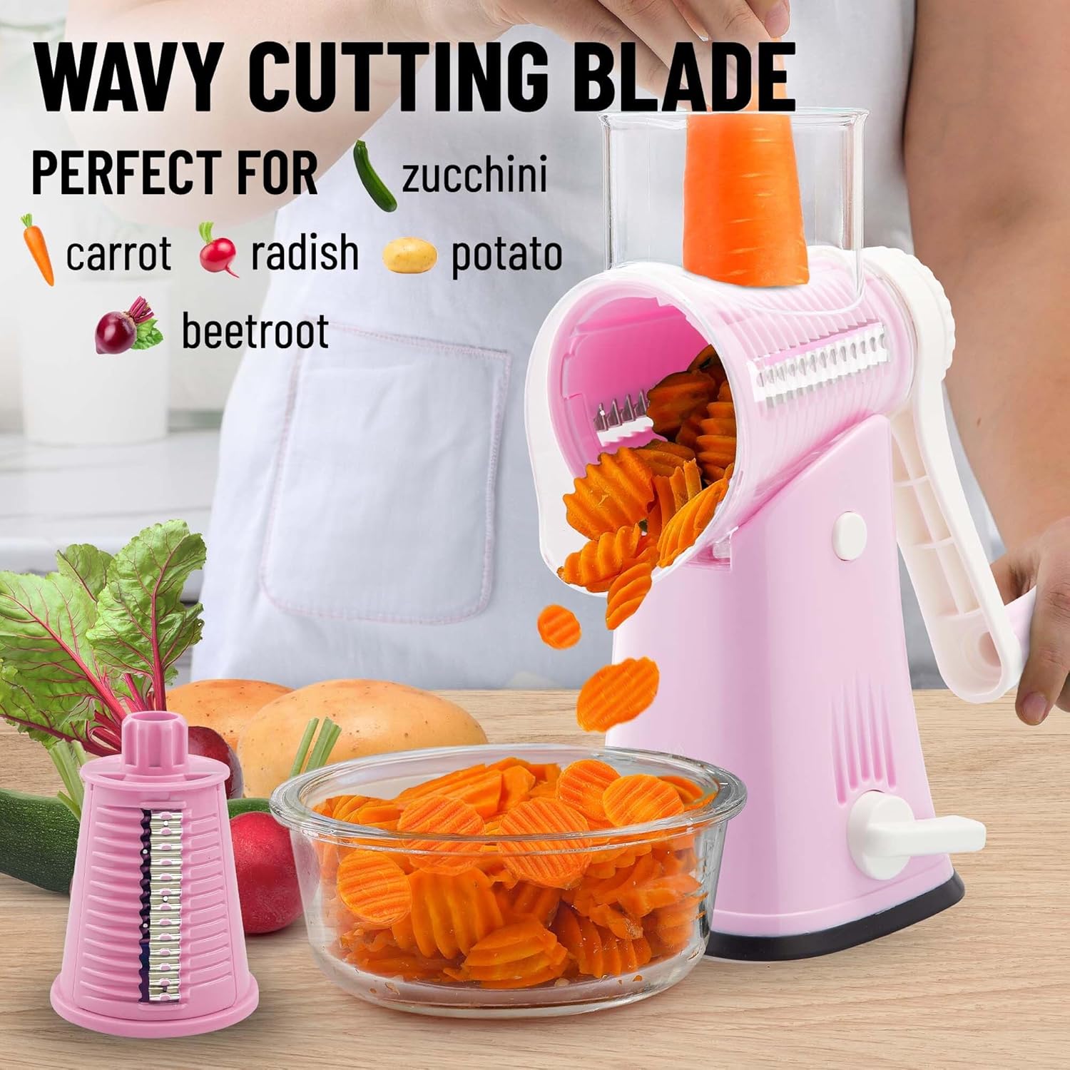 Zulay Kitchen Grater Easy to Use Stainless Steel for Busy Home Chefs