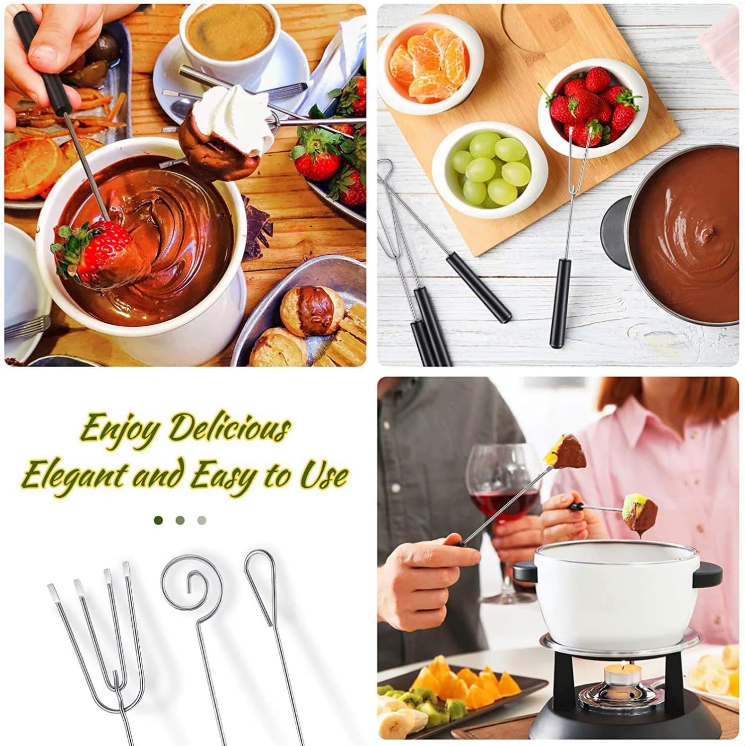 Perfect for Cheese Fondue Chocolate and Fruit Serving