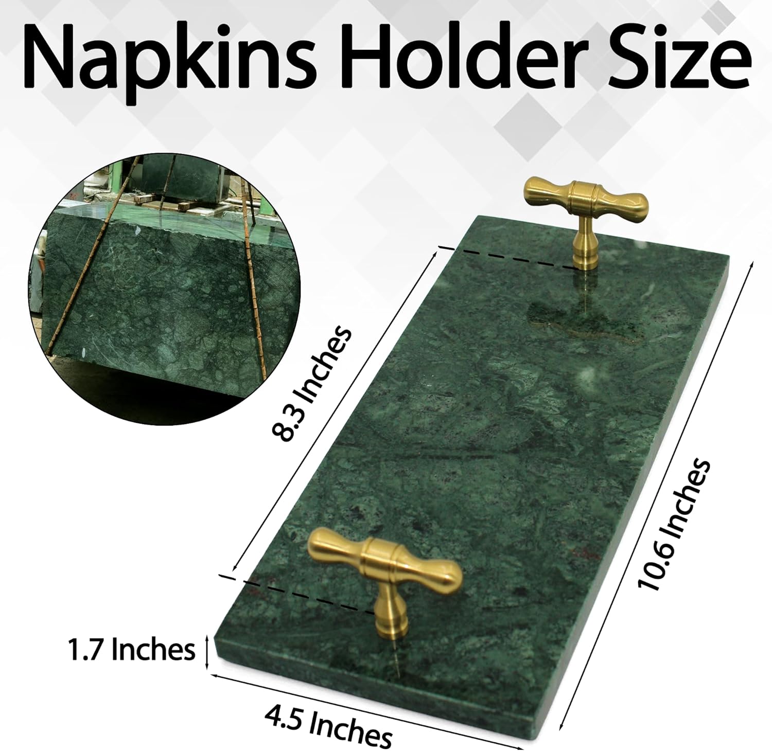 Stylish Marble Towel Holder for Bathroom Kitchen More Green