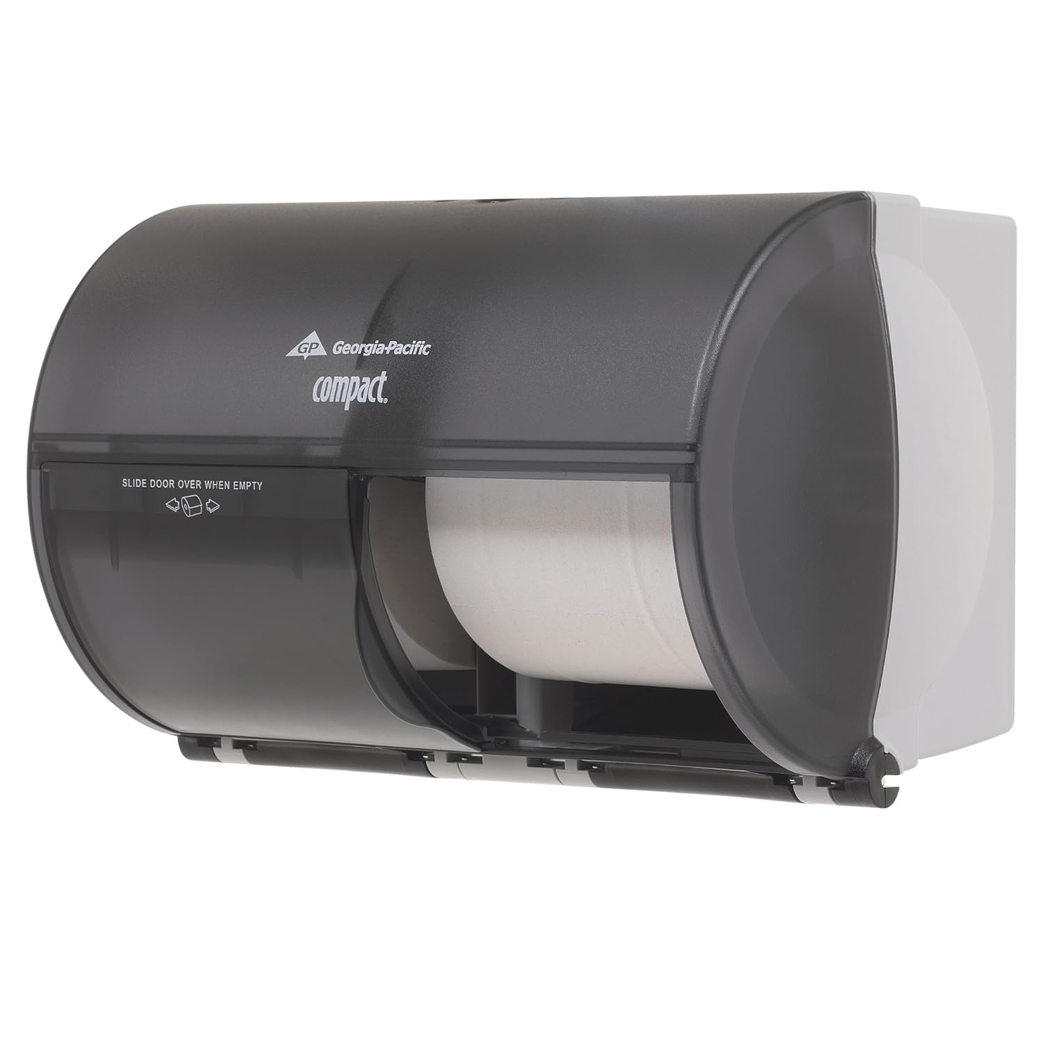 Compact 2-Roll Coreless Toilet Paper Dispenser with Key Lock