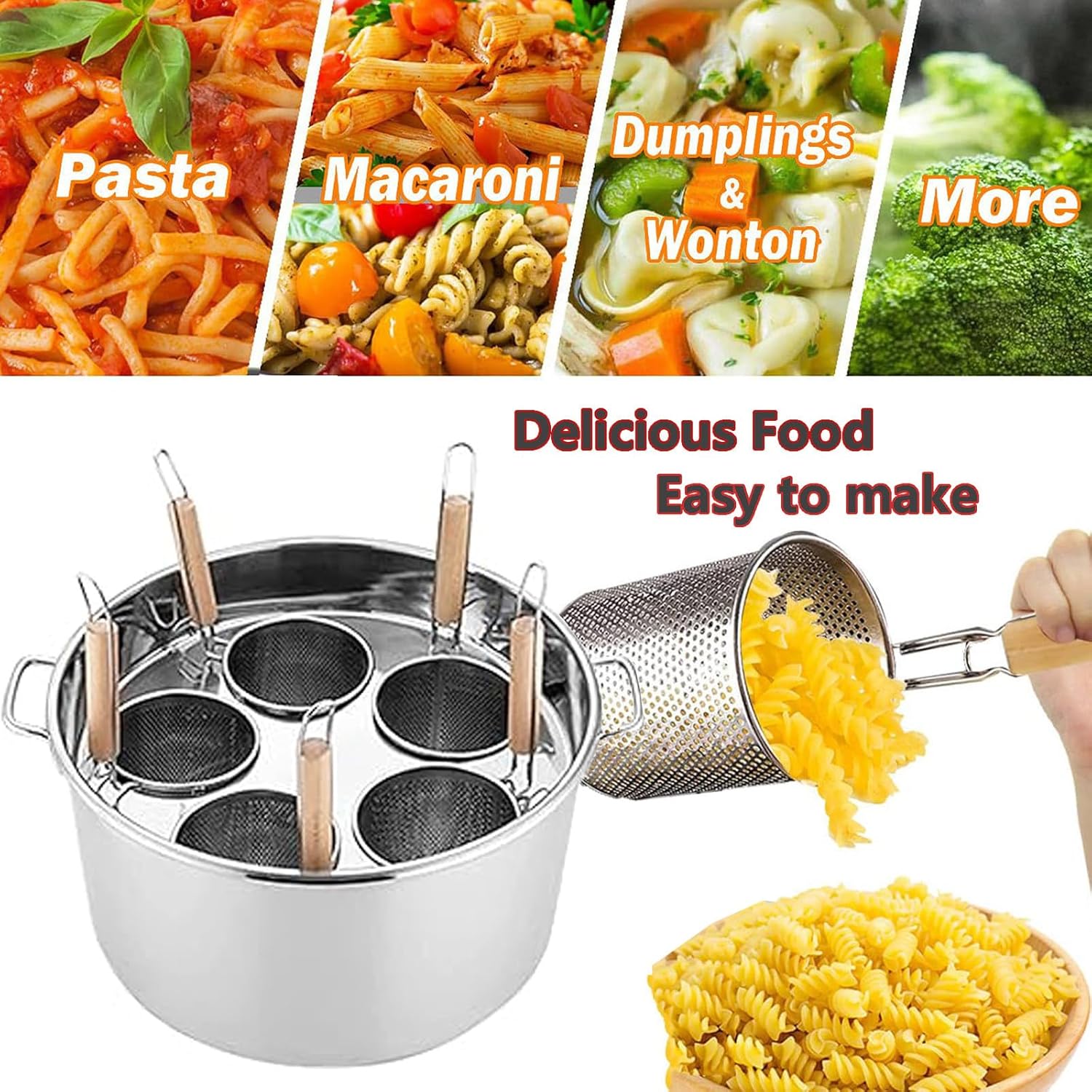 UMJIGF 5-Hole Stainless Steel Multi-Cooker Set for Home Kitchen