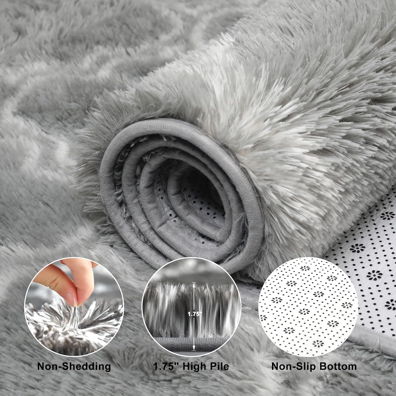 Puremy Plush 4x6 Area Rug High Pile