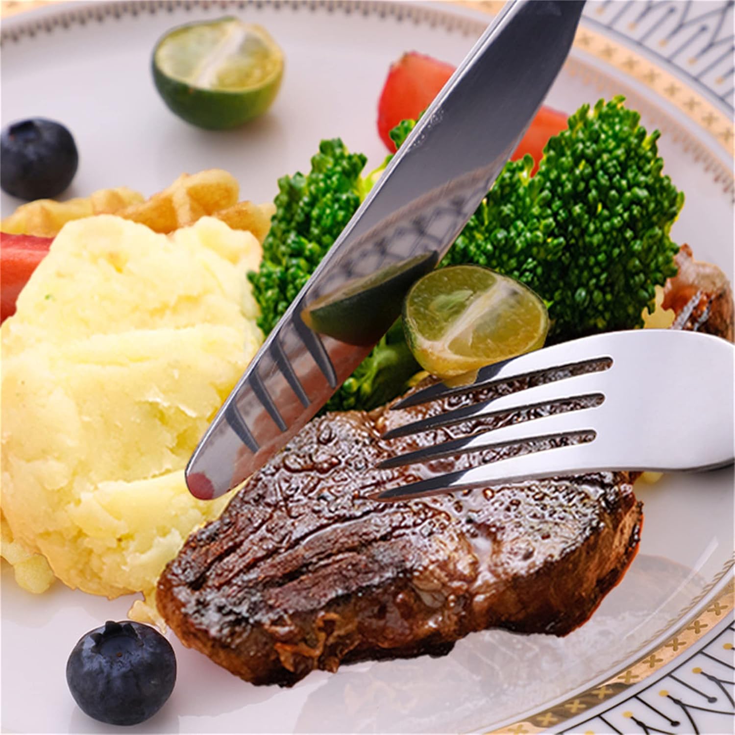 Stainless Steel Flatware Set with Name Engraving