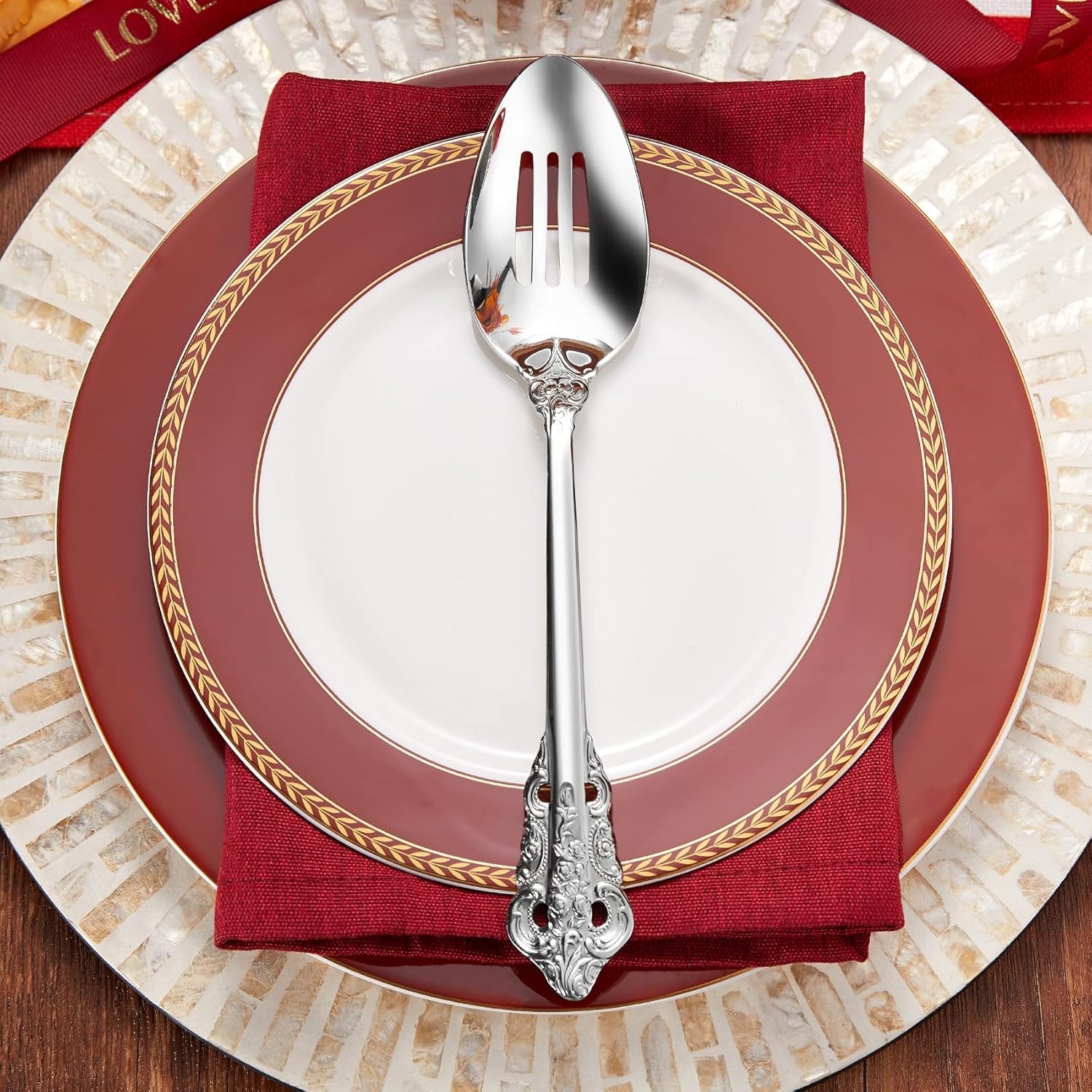 KEAWELL 5-Piece Stainless Steel Hostess Serving Set Dishwasher Safe Elegant Design