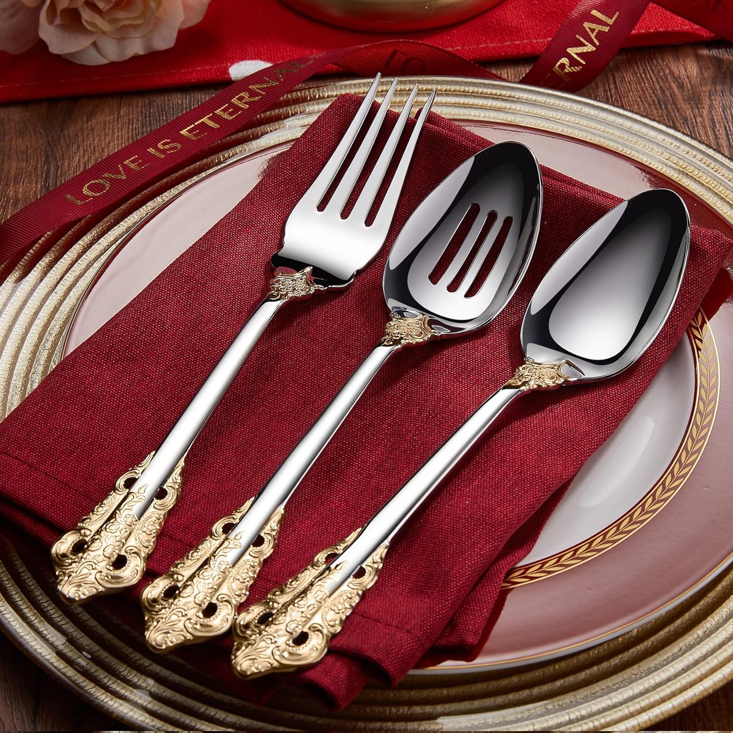 KEAWELL Gorgeous 5-Piece 1810 Stainless Steel Hostess Serving Utensil Set
