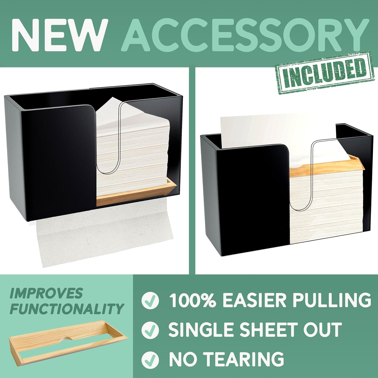 NATURE SUPPLIES Bamboo Paper Towel Dispenser