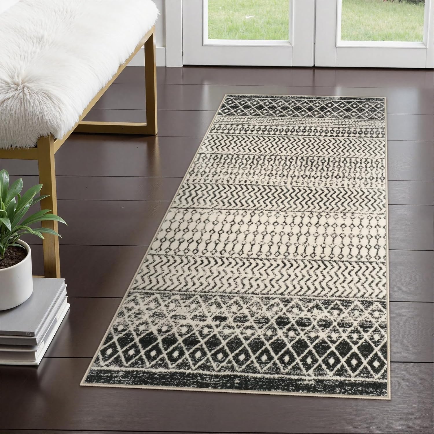 Soft Non-Slip Moroccan Washable Rug 2x4