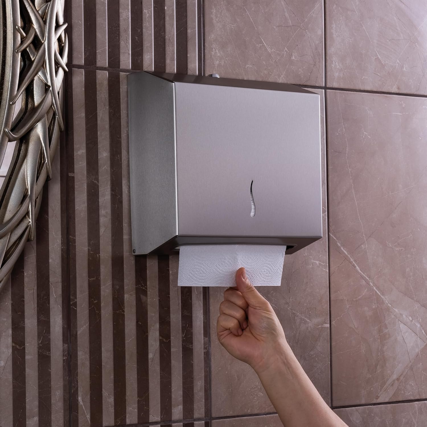 304 Stainless Steel Wall-Mounted Commercial Paper Towel Dispenser