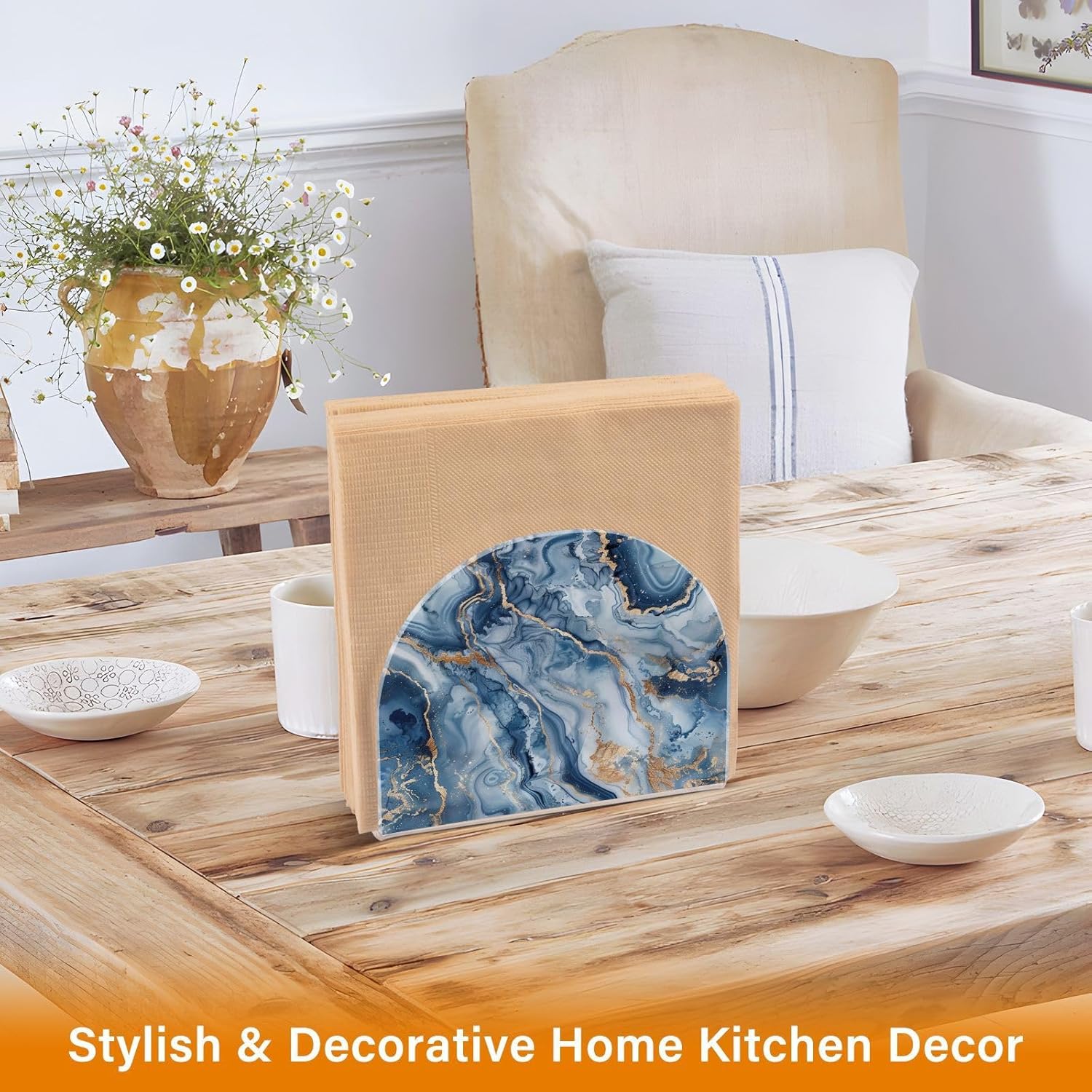 ALAZA Marble Watercolor Napkin Holder