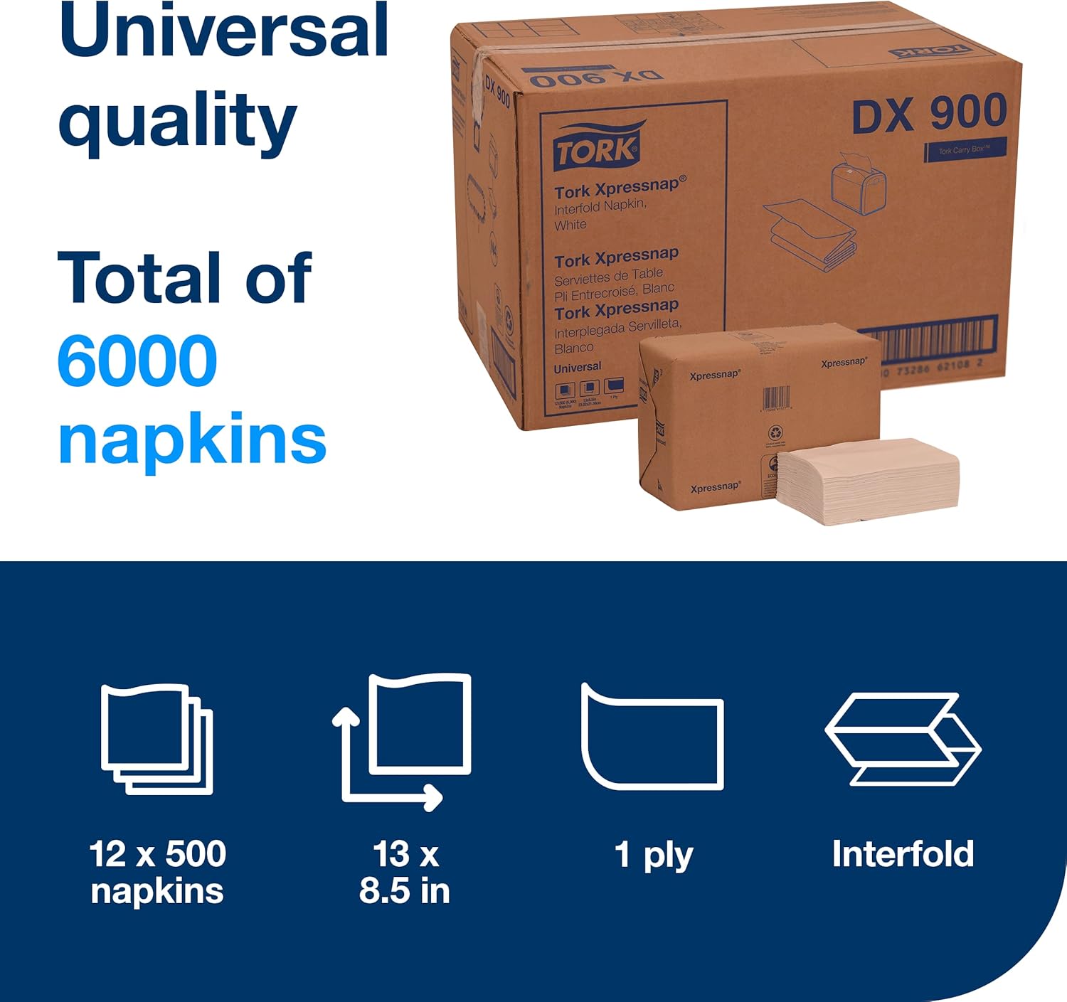 Tork Xpressnap N4Walnut - N4 Refill - White Napkin dispenser