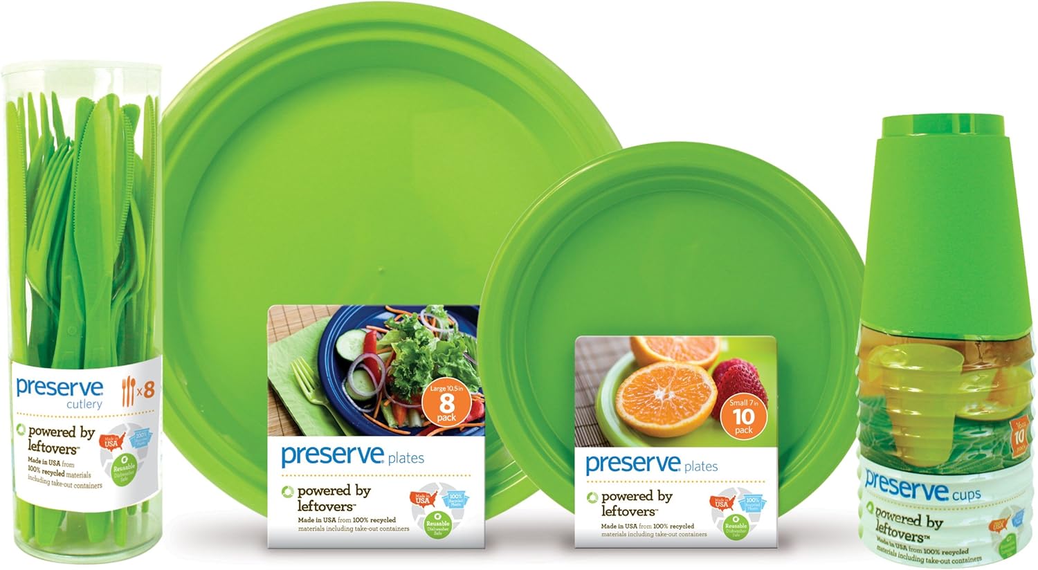 Preserve 24-Piece Cutlery Set Apple Green