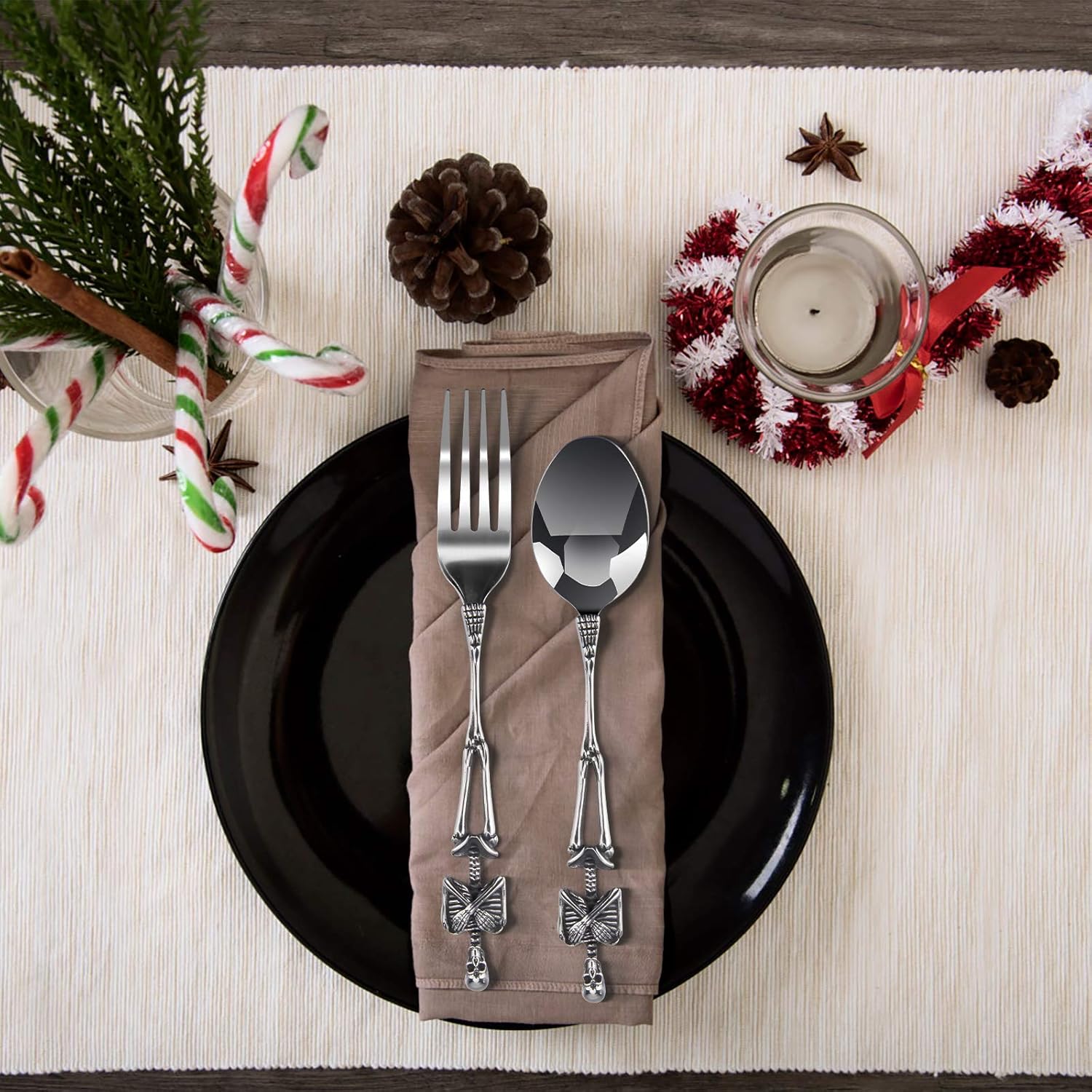 ONEKOO Dinner Fork Premium Stainless Steel Dishwasher Safe Unique Skull Design