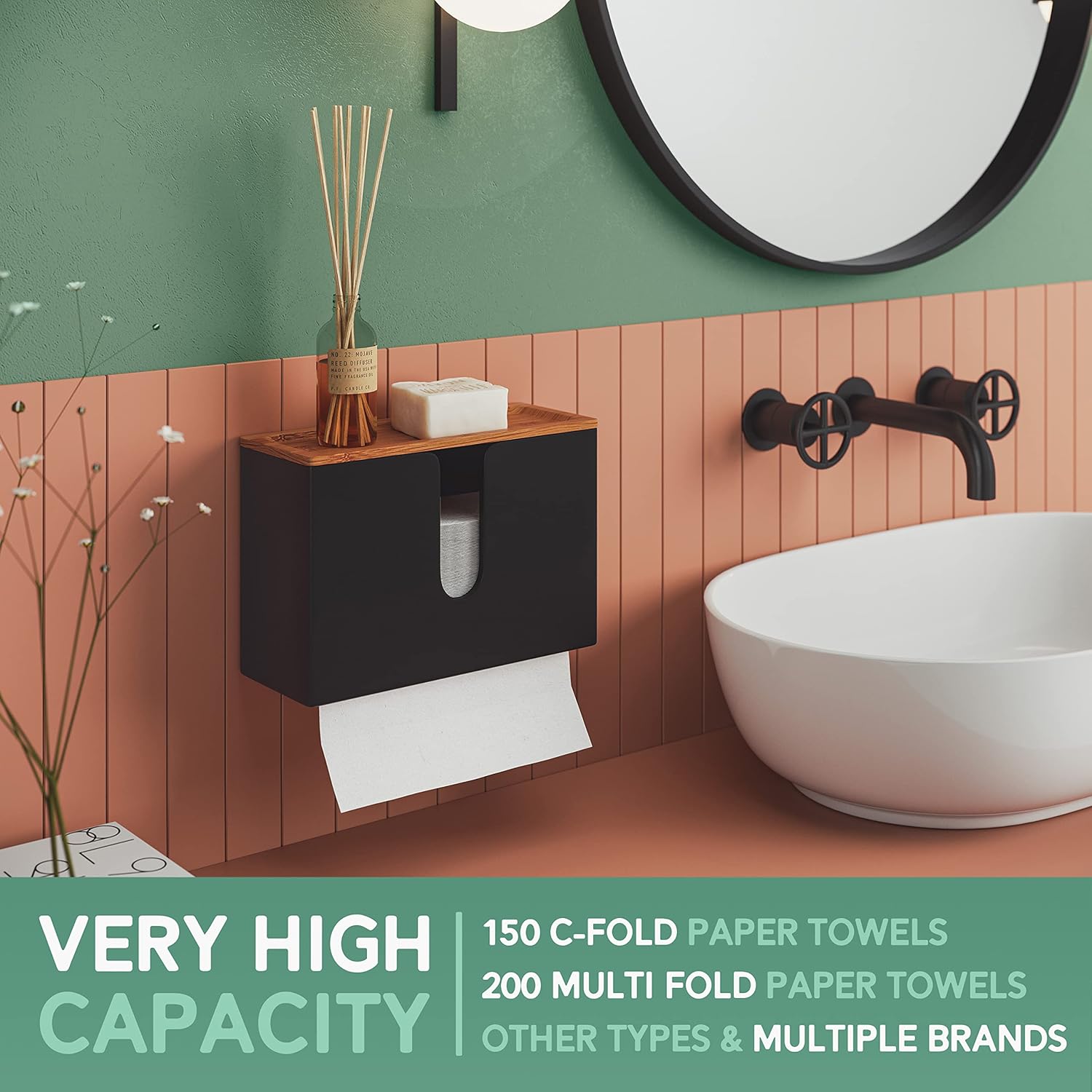 NATURE SUPPLIES Bamboo Paper Towel Dispenser
