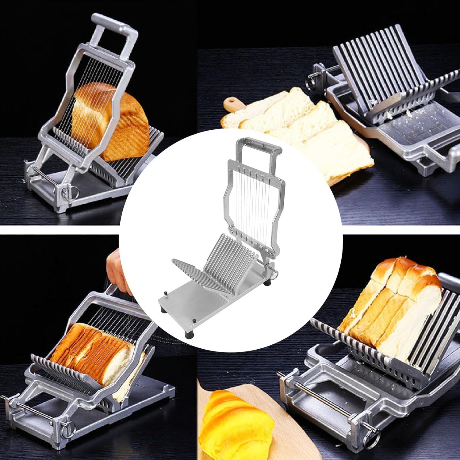 Perfect Cheese Slicer 10mm 20mm AdjustabilityCommercial Bread Cheese Grater with Grid Scale