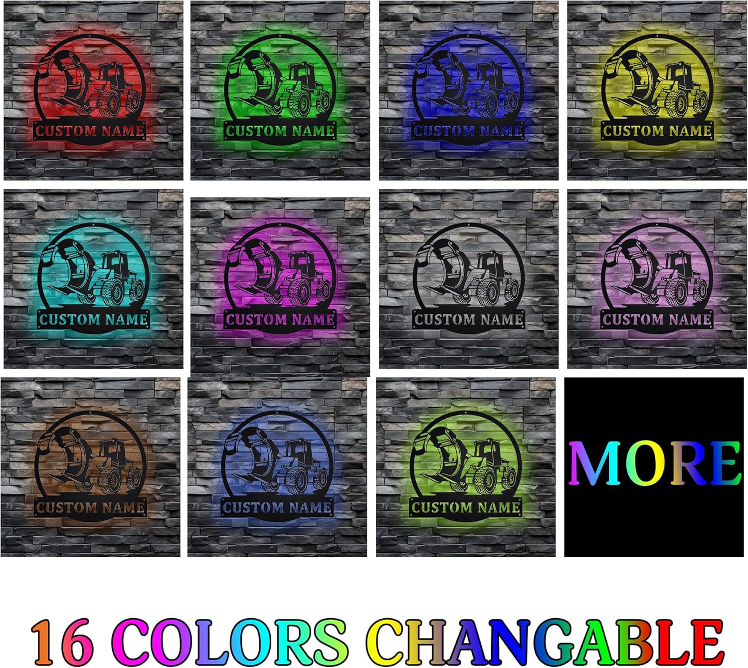 Personalized Metal Wall Art with LED Lighting