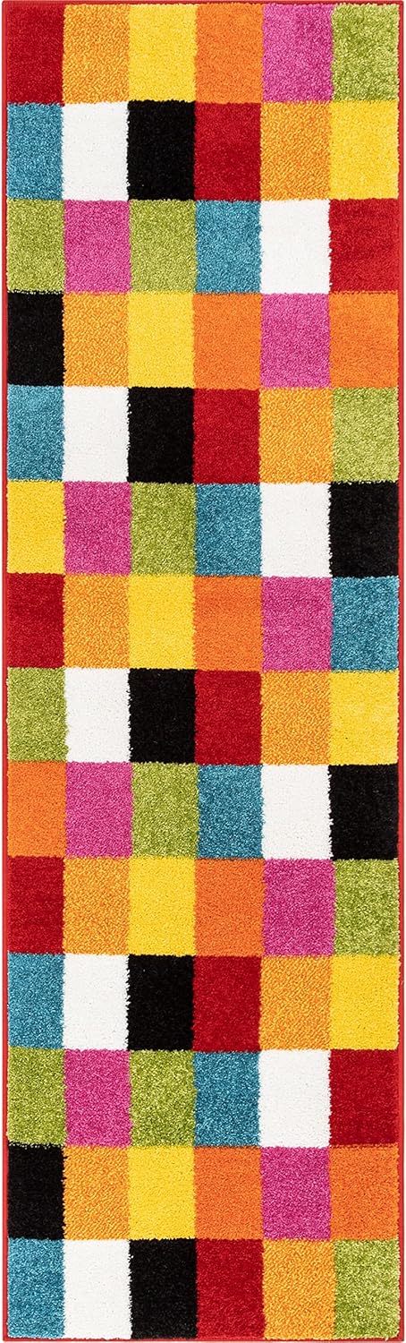 Well Woven Multi Geometric Area Rug 23 x 73 1