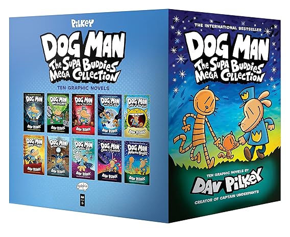 Dog Man: The Supa Buddies Mega Collection: From the Creator of Captain Underpants (Dog Man #1-10 Box Set) Hardcover – April 5, 2022