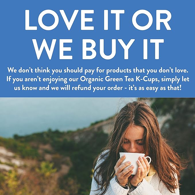 The pods are also recyclable, allowing you to enjoy your favorite tea while being environmentally conscious. With FGO's Organic Green Tea K-Cup Pods, you can enjoy the health benefits of green tea in a convenient and sustainable way. Description by ChatGPT.