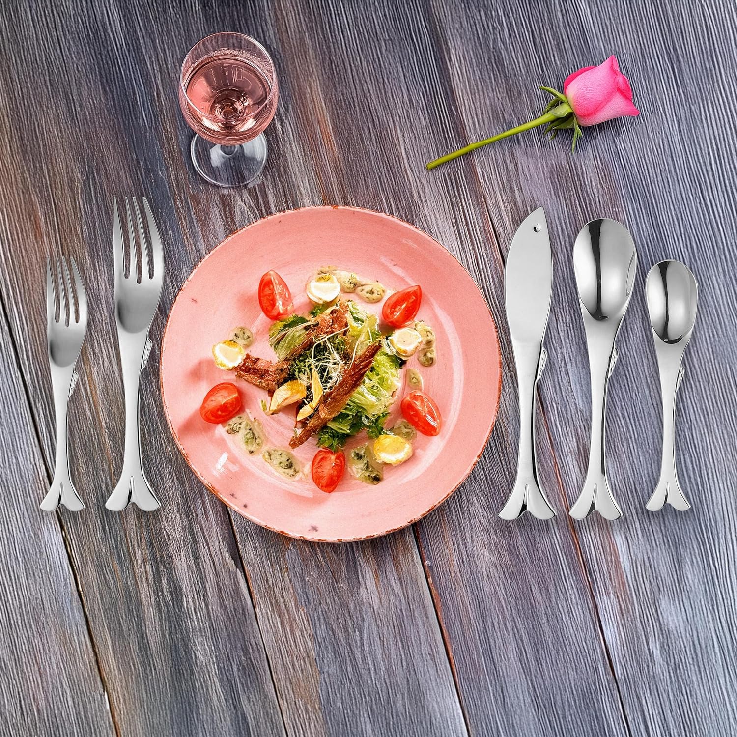 Though Fish Shaped Flatware Set