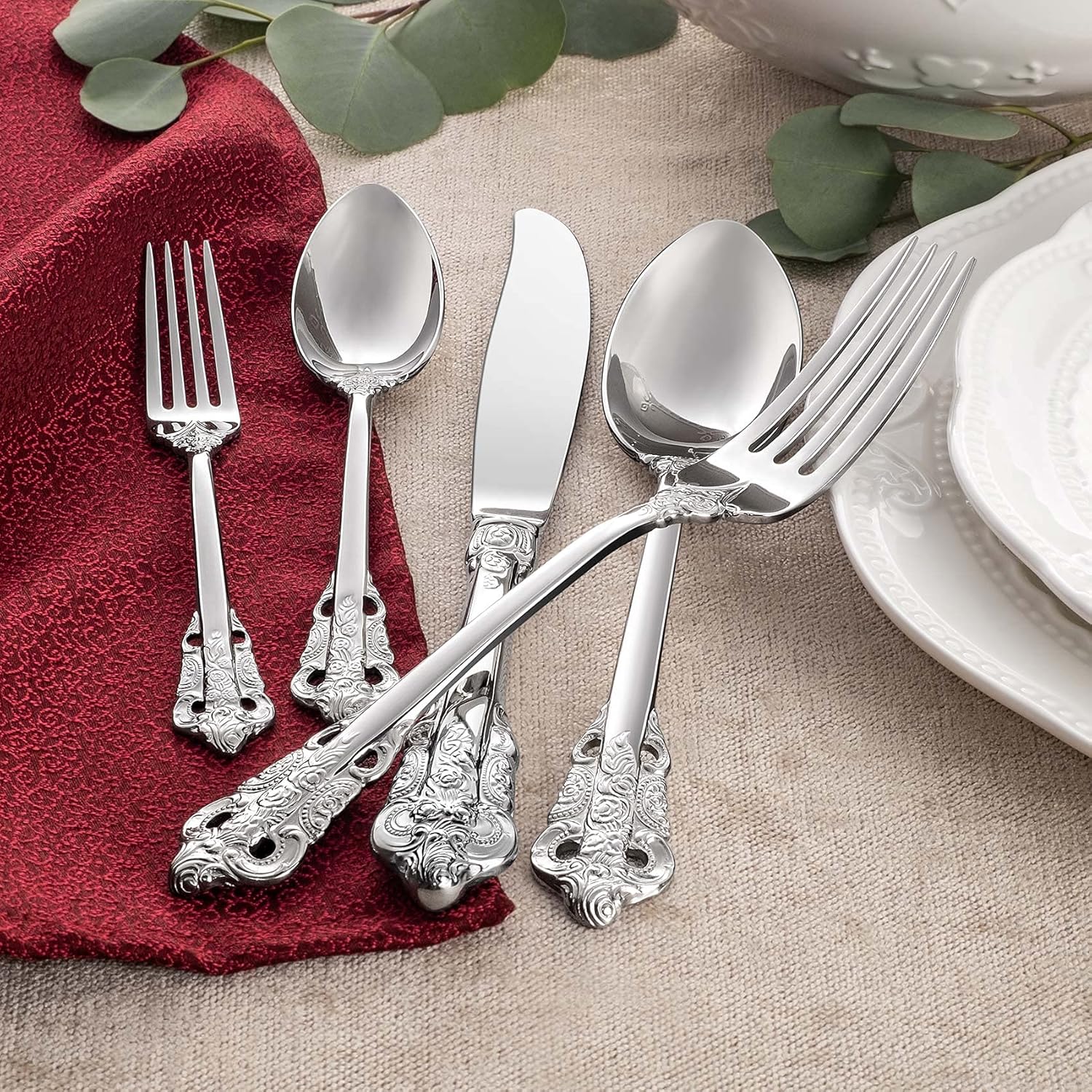 KEAWELL Dinner Fork Set of 4 8 Inches 1810 Stainless Steel 1