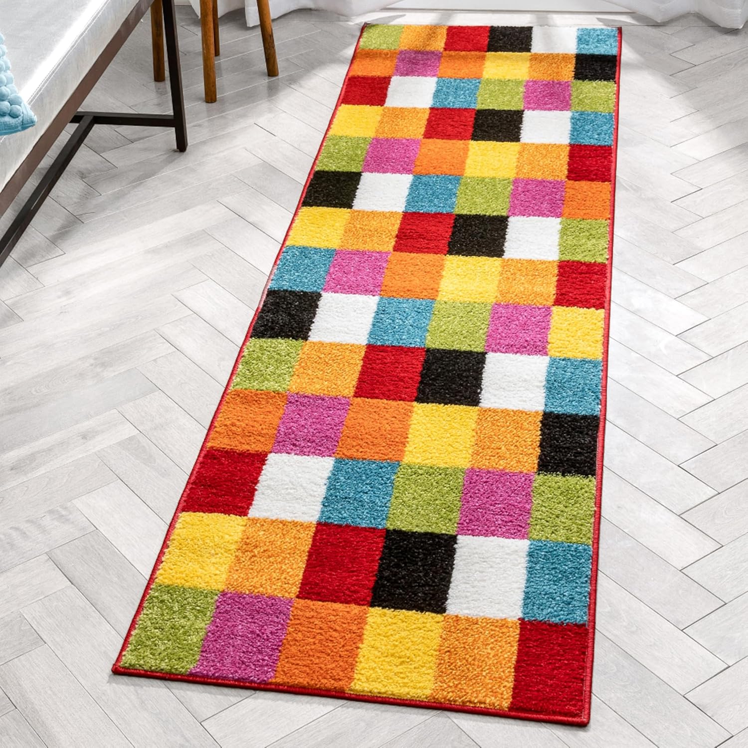 Well Woven Multi Geometric Area Rug 23 x 73 1