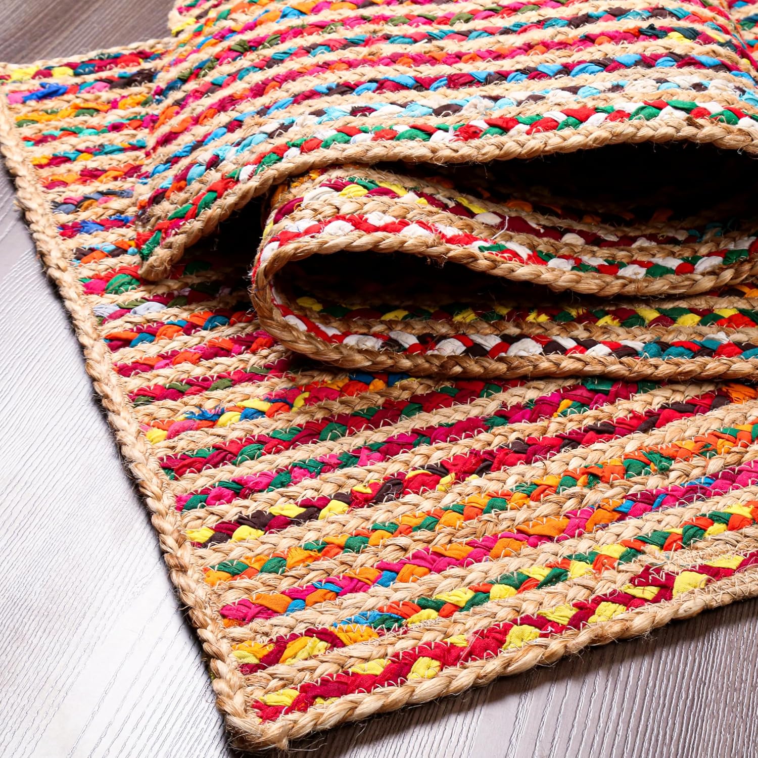 Hausattire Braided Area Rug 24x36 - Multi Color 1
