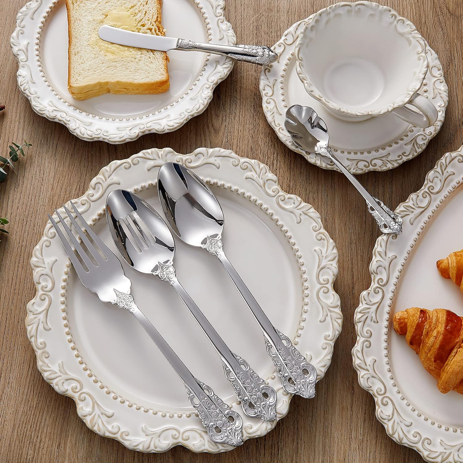 KEAWELL 5-Piece Stainless Steel Hostess Serving Set Dishwasher Safe Elegant Design