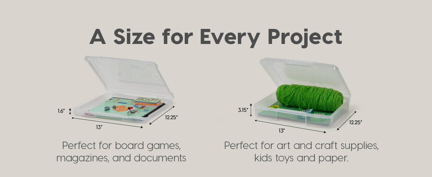 storage board game scrapbook paper organizers portable project case containers craft art supplies